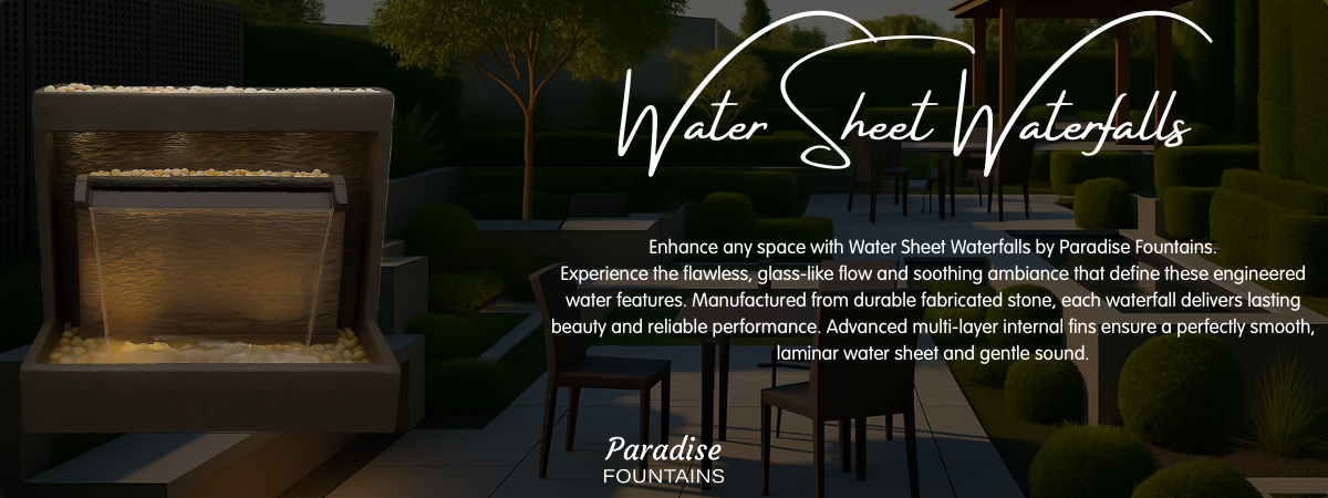 watersheet waterfalls by paradise fountains