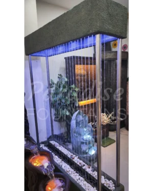 See Through Curtain Waterfall Double Layer