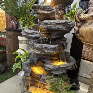 Rock Waterfall Fountain – Stone Grey