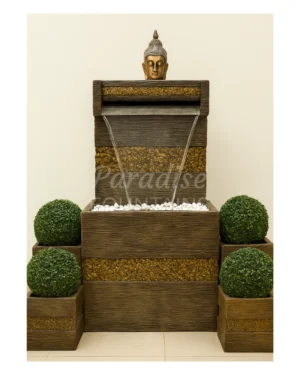 Tranquility Water Curtain Fountain with Matching Planters